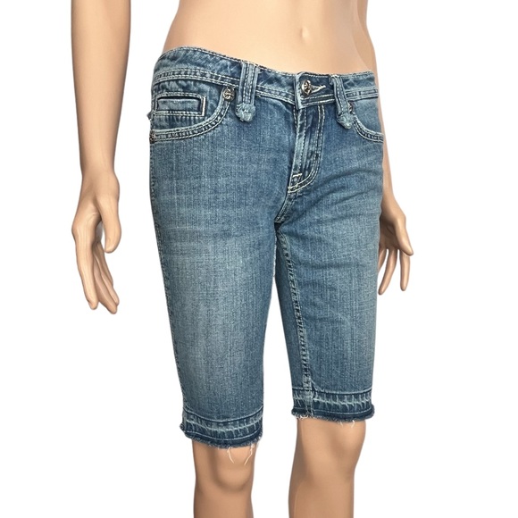 Miss Me Embellished Distressed Medium-Wash Shorts |27 - Picture 3 of 15